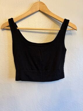 Final Touch Black Scoop Neck Cropped Tank